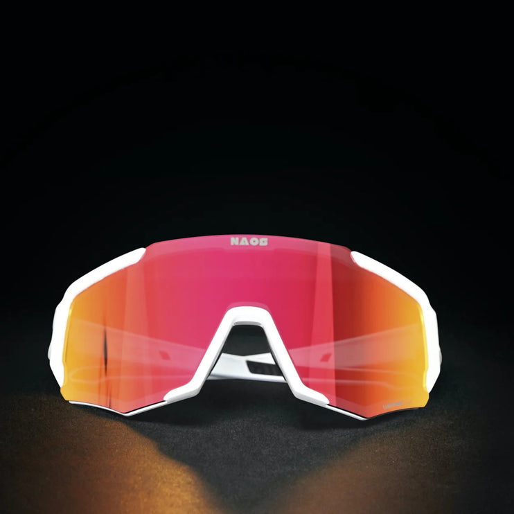 Naos | Vuori Sportbril | Glossy White / Black Red Triathlonworld
