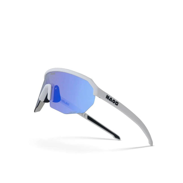 Naos | Helbo Photochromic Sports Glasses | Matte White / Blue