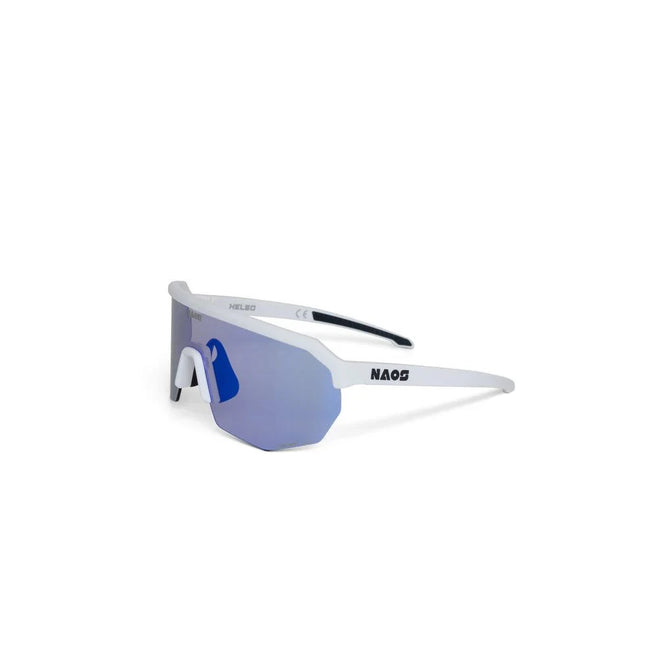 Naos | Helbo Photochromic Sports Glasses | Matte White / Blue