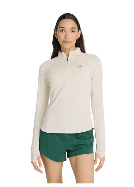 New Balance | Athletics Heat Grid 1/2 Zip | Damen | Linen Heather