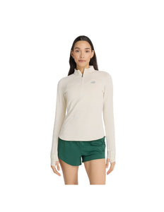 New Balance | Athletics Heat Grid 1/2 Zip | Dames | Linen Heather
