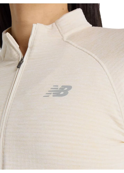New Balance | Athletics Heat Grid 1/2 Zip | Damen | Linen Heather