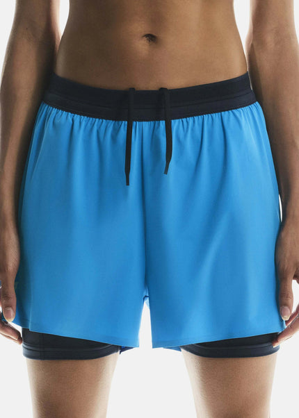 ON | 3'' Performance 2/1 Shorts | Dames | Malibu / Navy