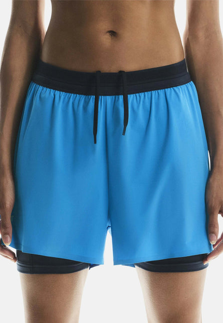 ON | 3'' Performance 2/1 Shorts | Damen | Malibu / Navy