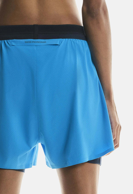 ON | 3'' Performance 2/1 Shorts | Damen | Malibu / Navy