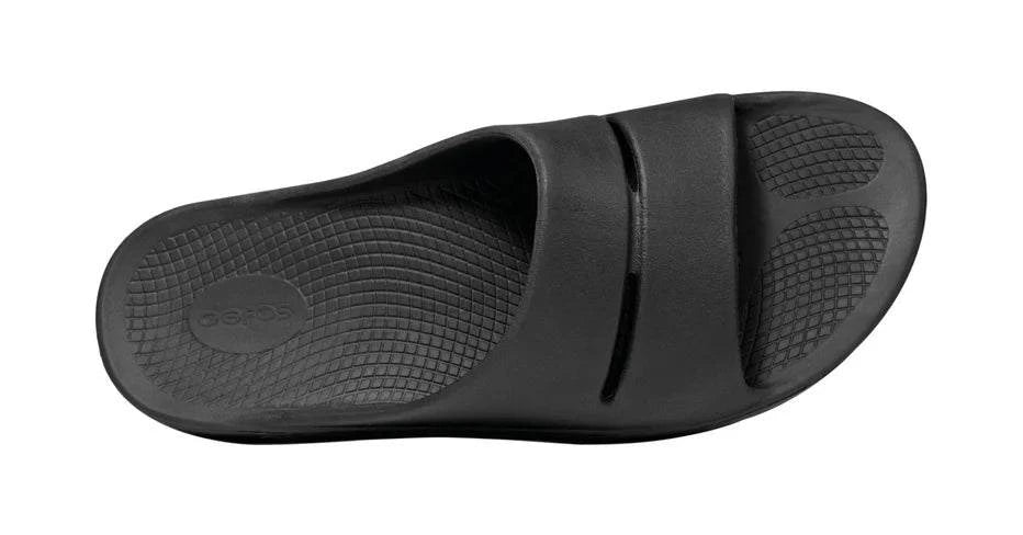 OOFOS | OOahh | Recovery Slides | Unisex | Black OOFOS