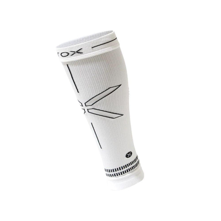 STOX | Compression Calf Sleeves | Men | White / Black