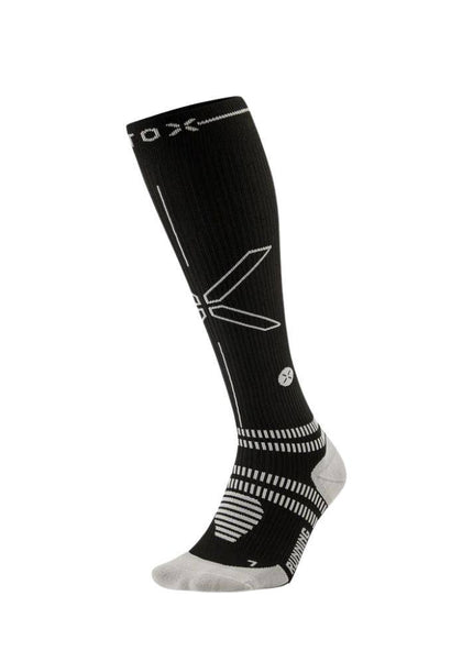 STOX | Running Compression Socks | Dames | Black / Light Grey