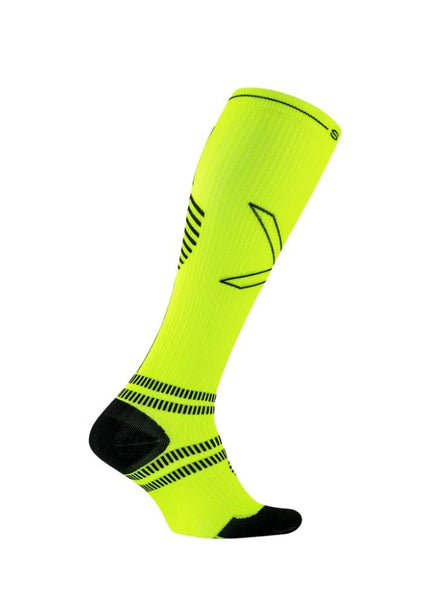 STOX | Running Compression Socks | Dames | Yellow Fluo / Black