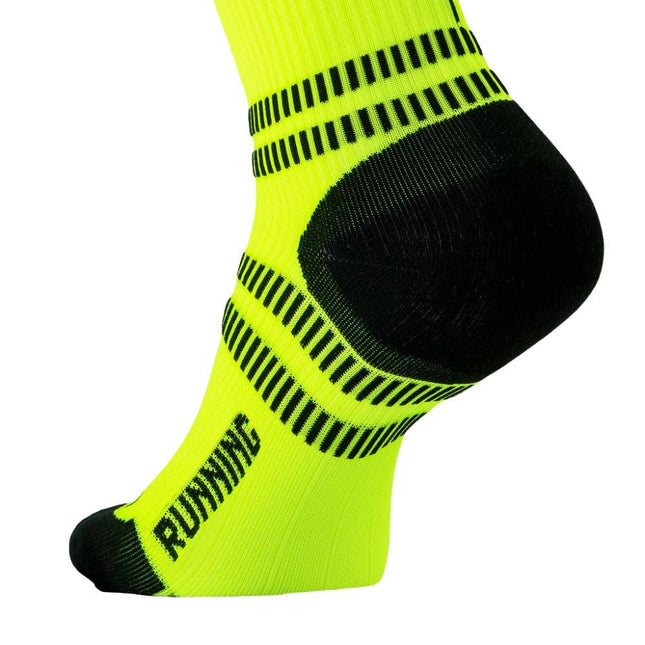 STOX | Running Compression Socks | Dames | Yellow Fluo / Black