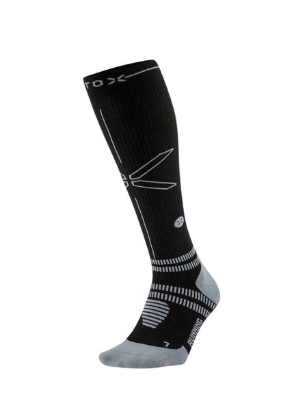 STOX | Running Compression Socks | Heren | Black / Grey