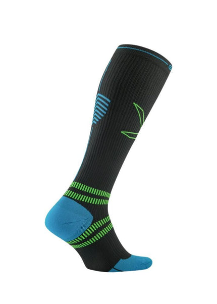 STOX | Running Compression Socks | Heren | Charcoal / Bright Blue