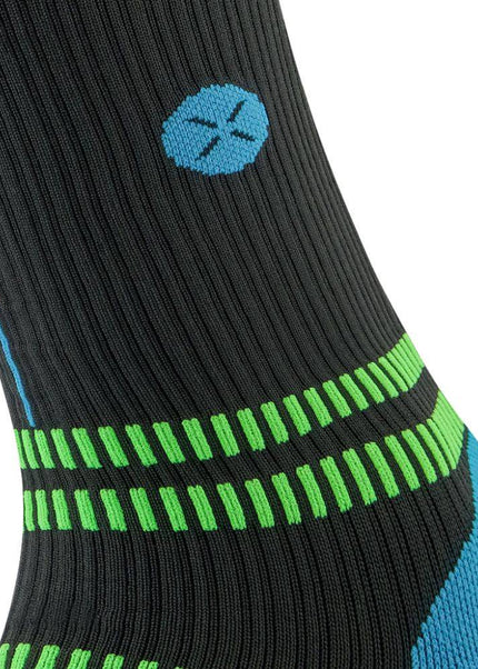 STOX | Running Compression Socks | Heren | Charcoal / Bright Blue