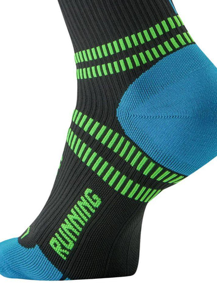STOX | Running Compression Socks | Heren | Charcoal / Bright Blue