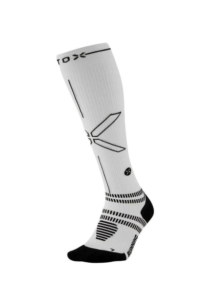 STOX | Running Compression Socks | Heren | White / Black