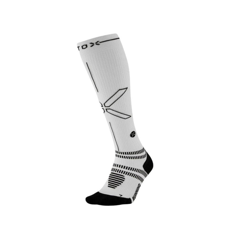 STOX | Running Compression Socks | Men | White / Black