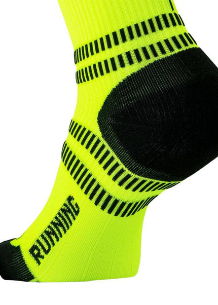STOX | Running Compression Socks | Heren | Yellow Fluo / Black
