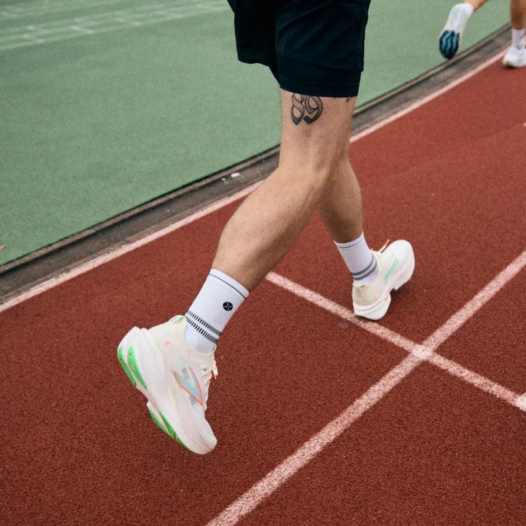 STOX | Running Ankle Socks | Men | White / Black