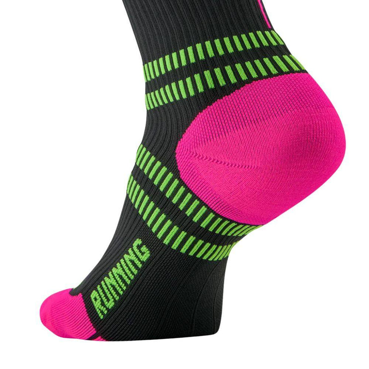 STOX | Running Compression Socks | Ladies | Charcoal / Fuchsia