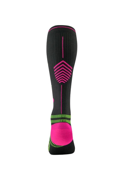 STOX | Running Compression Socks | Dames | Charcoal / Fuchsia