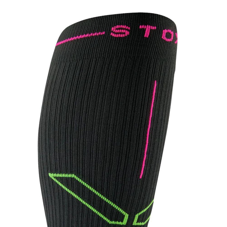 STOX | Running Compression Socks | Ladies | Charcoal / Fuchsia