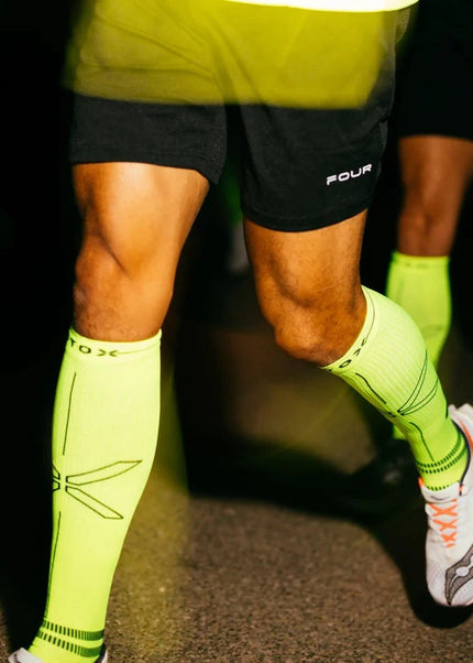 STOX | Running Compression Socks | Heren | Yellow Fluo / Black