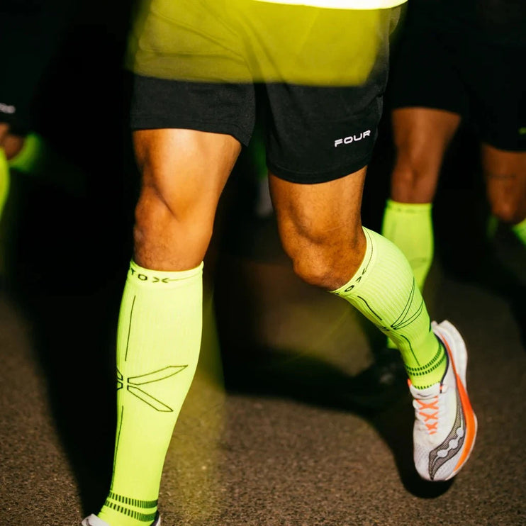 STOX | Running Compression Socks | Men | Yellow Fluo / Black