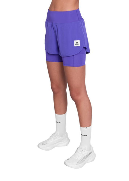 Saysky | 2-in-1 Pace Shorts 3'' | Dames | Purple