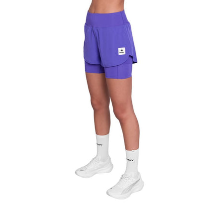 Saysky | 2-in-1 Pace Shorts 3'' | Dames | Purple