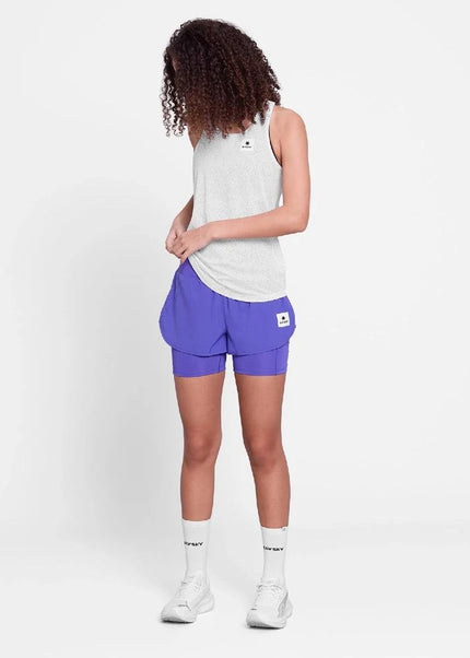 Saysky | 2-in-1 Pace Shorts 3'' | Dames | Purple