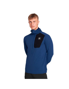 Saysky | Combat Half Zip | Fleece Hoodie | Heren | Blue