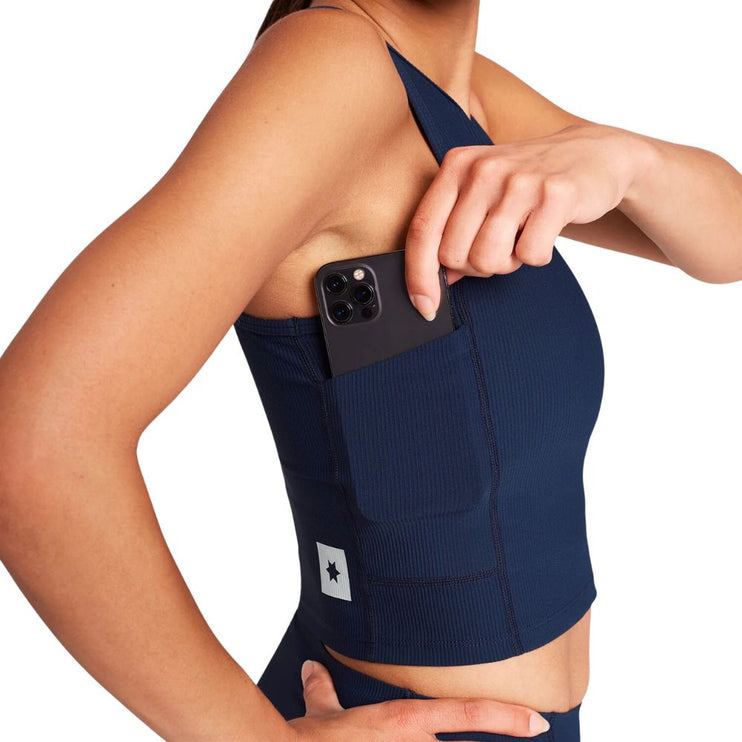 Saysky | Combat Rib Crop Top | Dames | Blue