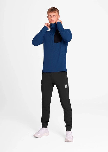 Saysky | Combat Half Zip | Fleece Hoodie | Heren | Blue