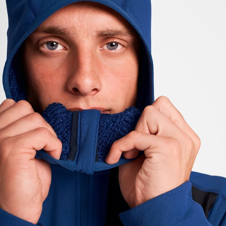 Saysky | Combat Half Zip | Fleece Hoodie | Heren | Blue