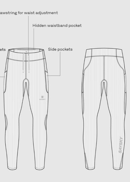 Saysky | Combat+ Rib Long Tights | Men's | Black