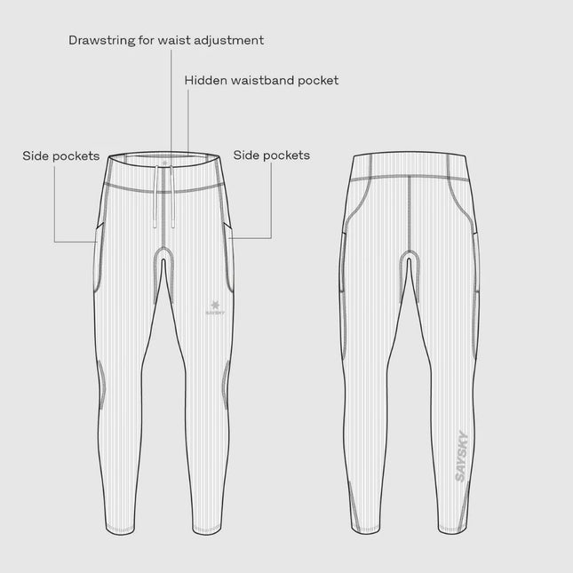 Saysky | Combat+ Rib Long Tights | Herren | Schwarz