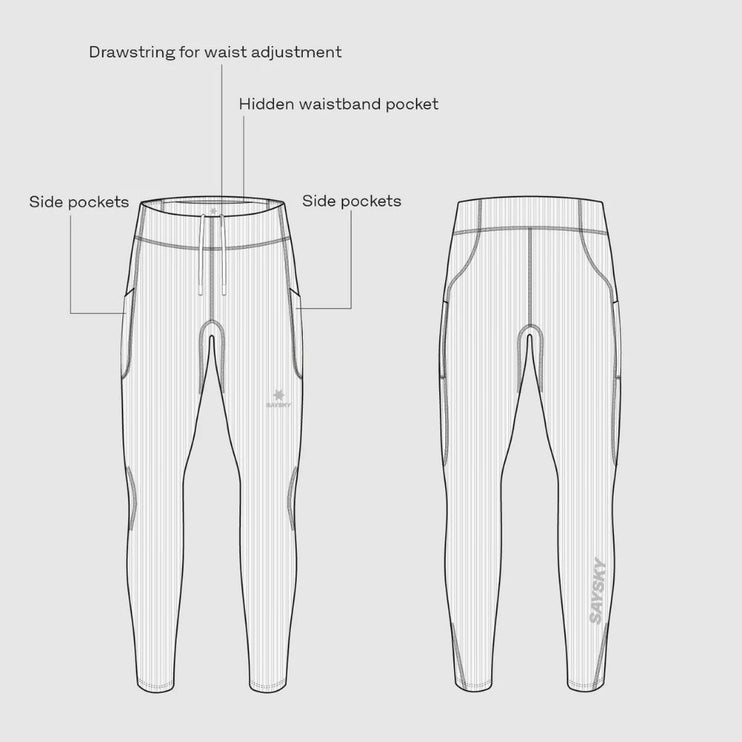 Saysky | Combat+ Rib Long Tights | Heren | Black
