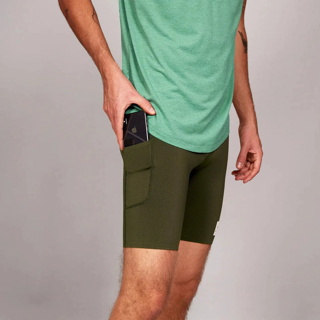 Saysky | Combat+ Short Tights 9'' | Heren | Olive Green