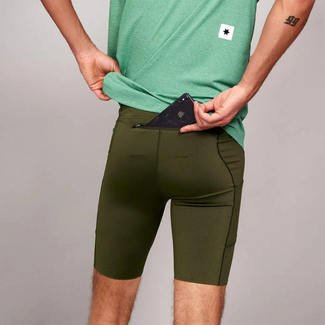 Saysky | Combat+ Short Tights 9'' | Heren | Olive Green