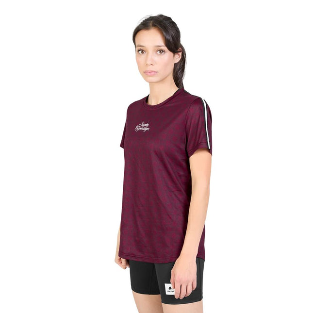 Saysky | Couture Combat T-Shirt | Dames | Burgundy AOP