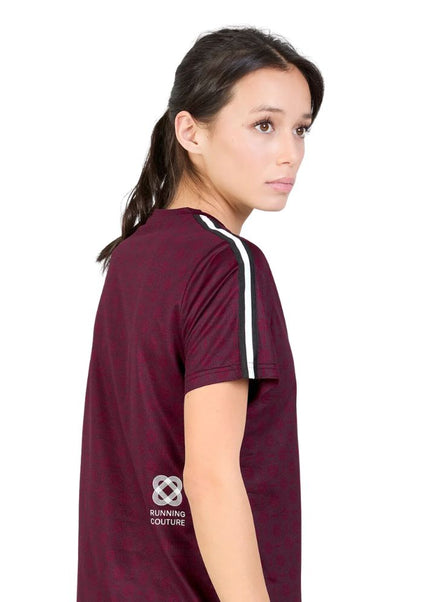 Saysky | Couture Combat T-Shirt | Dames | Burgundy AOP