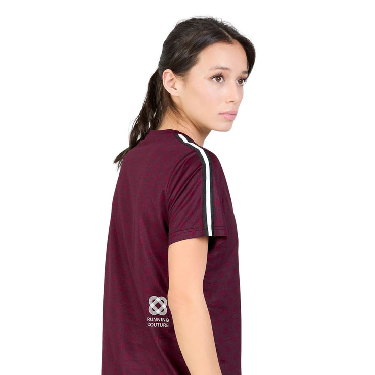 Saysky | Couture Combat T-Shirt | Dames | Burgundy AOP