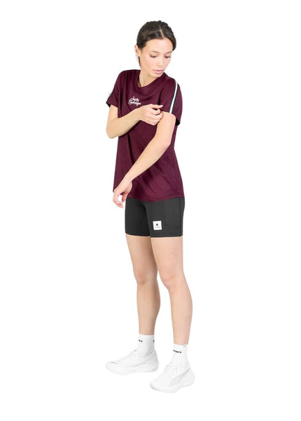 Saysky | Couture Combat T-Shirt | Dames | Burgundy AOP