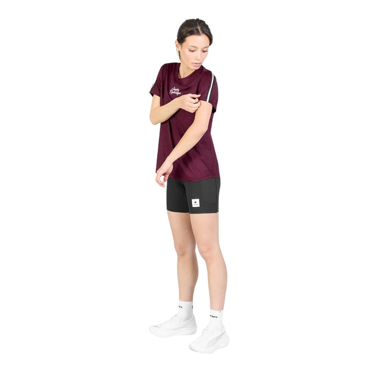 Saysky | Couture Combat T-Shirt | Dames | Burgundy AOP