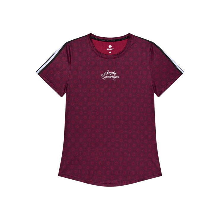 Saysky | Couture Combat T-Shirt | Dames | Burgundy AOP