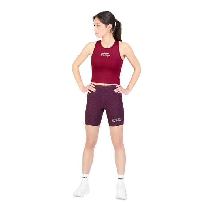 Saysky | Couture Combat+ Short Tight 7'' | Dames | Burgundy AOP