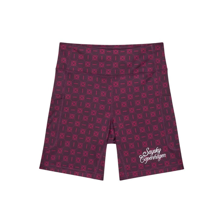 Saysky | Couture Combat+ Short Tight 7'' | Dames | Burgundy AOP