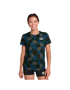 Saysky | Flower Combat T-Shirt | Dames | Blue AOP