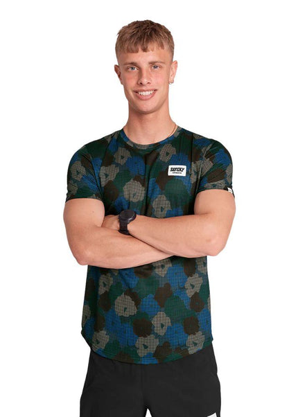 Saysky | Flower Combat T-Shirt | Heren | Blue AOP