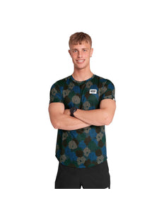 Saysky | Flower Combat T-Shirt | Heren | Blue AOP